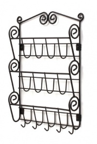 Spectrum 43310 Wall-Mount Scroll Letter Holder, Black Spectrum 43310 Wall-Mount Scroll Letter Holder, Black