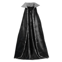 52 Silver Sequin Black Cape ~ Halloween Costume Accessories (STC11512) 52 Silver Sequin Black Cape ~ Halloween Costume Accessories (STC11512)