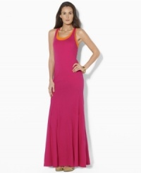 Rendered in soft cotton jersey, this layered petite maxi dress is crafted in a breezy layered tank silhouette, from Lauren by Ralph Lauren. (Clearance) Rendered in soft cotton jersey, this layered petite maxi dress is crafted in a breezy layered tank silhouette, from Lauren by Ralph Lauren. (Clearance)