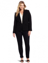 Anne Klein Women's Plus-Size Tuxedo Jacket, Black, 22W Anne Klein Women's Plus-Size Tuxedo Jacket, Black, 22W