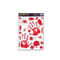 Bloody Handprint Clings Party Accessory (1 count) (22/Sh) Bloody Handprint Clings Party Accessory (1 count) (22/Sh)