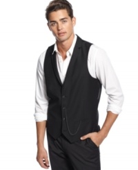 Take a vested interest in distinguishing your wardrobe. This Bar III vest ups your game. Take a vested interest in distinguishing your wardrobe. This Bar III vest ups your game.