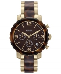 Natural hues and golden tones create this Natalie watch from Fossil. Natural hues and golden tones create this Natalie watch from Fossil.