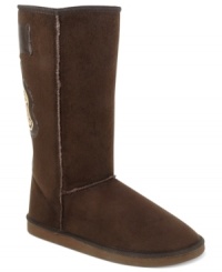 The epitome of comfort. With a faux-fur lining that's oh-so-warm, Dirty Laundry's Rock and Roll boots will be a cold-weather staple. One says Rock on the back, while the other says Roll. The epitome of comfort. With a faux-fur lining that's oh-so-warm, Dirty Laundry's Rock and Roll boots will be a cold-weather staple. One says Rock on the back, while the other says Roll.
