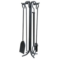 Panacea 15001 Wrought Iron Fireplace Toolset, Black, Pack of 5 Panacea 15001 Wrought Iron Fireplace Toolset, Black, Pack of 5