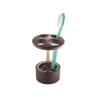 InterDesign Formbu Toothbrush Stand, Espresso Bamboo/Amber InterDesign Formbu Toothbrush Stand, Espresso Bamboo/Amber
