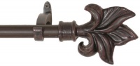 RuLu 28440 44 by 108-Inch Freschia Burgundy/Black Curtain Rod with 0.75-Inch Pipe RuLu 28440 44 by 108-Inch Freschia Burgundy/Black Curtain Rod with 0.75-Inch Pipe