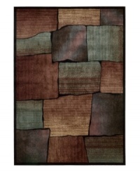 Blocks of bold, blended color build a spectacular design that's rich in artistic expression. This Nourison rug is made with exclusive, premium-quality Opulon™ yarns to create a densely woven and strikingly luxurious pile that provides years of fade-free style. Hand-carved details add textural interest. Blocks of bold, blended color build a spectacular design that's rich in artistic expression. This Nourison rug is made with exclusive, premium-quality Opulon™ yarns to create a densely woven and strikingly luxurious pile that provides years of fade-free style. Hand-carved details add textural interest.