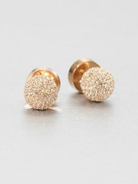 A simply stunning piece featuring a classic ball stud design encrusted in sparkling stones. GlassRose goldtoneSize, about .25Post backImported A simply stunning piece featuring a classic ball stud design encrusted in sparkling stones. GlassRose goldtoneSize, about .25Post backImported