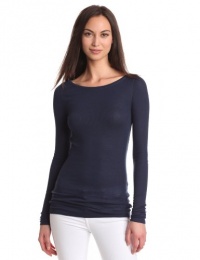 BCBGMAXAZRIA Women's Leah Long Sleeve Boat Neck Top