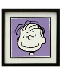 A portrait of Charlie Brown's partner in crime, Linus van Pelt, this framed art print will delight Peanuts fans of all ages. A portrait of Charlie Brown's partner in crime, Linus van Pelt, this framed art print will delight Peanuts fans of all ages.