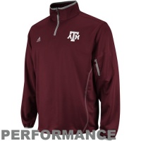 NCAA adidas Texas A&M Aggies 2012 Sideline Quarter Zip Pullover Jacket - Maroon NCAA adidas Texas A&M Aggies 2012 Sideline Quarter Zip Pullover Jacket - Maroon