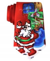 You'll be the life of the party anywhere you sport this fun holiday silk tie from Jerry Garcia. You'll be the life of the party anywhere you sport this fun holiday silk tie from Jerry Garcia.