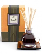 A unique and deeply aromatic blend of French Lavender and Italian Rosemary is enriched with the zest of Bergamot and a few drops of English Amber. Presented in Italian crystal perfume bottle and glass stopper 7.4 fl. oz. 20 eight-inch reeds Tray not included
