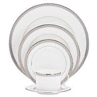 As beautiful and elegant as a couture gown, Lace Couture puts an ultra-feminine twist on banded patterns. Hopeless romantics are sure to fall in love with the Victorian-inspired lace band, complemented by a platinum rim on the inner and outer surfaces of the pristine china. As beautiful and elegant as a couture gown, Lace Couture puts an ultra-feminine twist on banded patterns. Hopeless romantics are sure to fall in love with the Victorian-inspired lace band, complemented by a platinum rim on the inner and outer surfaces of the pristine china.