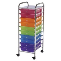 Blue Hills Studio Storage Cart with 10 Drawers, 13-Inch by 38-Inch by 15-1/2-Inch, Multi-Color Blue Hills Studio Storage Cart with 10 Drawers, 13-Inch by 38-Inch by 15-1/2-Inch, Multi-Color