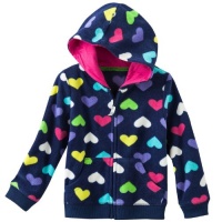 Carter Girls 2T-4T Micro Fleece Heart Hoodie (4T, Navy) Carter Girls 2T-4T Micro Fleece Heart Hoodie (4T, Navy)