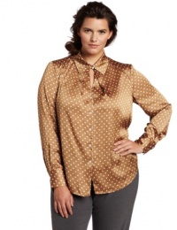 Jones New York Women's Plus-Size Dot Blouse Jones New York Women's Plus-Size Dot Blouse