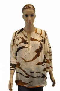 Roberto Cavalli - Silk Tunic Flower Blouse Shirt, 40, Multicolor Roberto Cavalli - Silk Tunic Flower Blouse Shirt, 40, Multicolor
