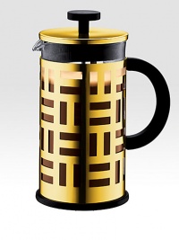 Developed to honor not only the great Irish designer Eileen Gray but also all of the coffee connoisseurs who frequent the bistros and cafes of Paris - Gray's adopted city. This elegant piece has all the wonderful advantages of French Press system- a solid, stainless steel frame protects the glass from knocks and bumps specifically designed to withstand the exacting conditions of busy cafe and restaurant use.8-cup/34-oz. Developed to honor not only the great Irish designer Eileen Gray but also all of the coffee connoisseurs who frequent the bistros and cafes of Paris - Gray's adopted city. This elegant piece has all the wonderful advantages of French Press system- a solid, stainless steel frame protects the glass from knocks and bumps specifically designed to withstand the exacting conditions of busy cafe and restaurant use.8-cup/34-oz.