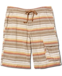 Step up your everyday casual wear with these striped shorts from Lucky Brand Jeans. Step up your everyday casual wear with these striped shorts from Lucky Brand Jeans.