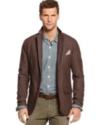 The perfect fit for your tailored look is this two-button blazer from BOSS Orange. The perfect fit for your tailored look is this two-button blazer from BOSS Orange.