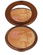 Mineral soothing pressed bronzer for a true and lively glow. All-over powder bronzer is great for face, body and décolleté with a limited edition bamboo design. Inspired by the desert sun and exotic mirages, accents of gold, copper and pink come together for a glowing, sun-kissed complexion.
