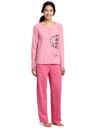 Hue Sleepwear Women's Heathered Fleece Thermal Sleepwear Set Hue Sleepwear Women's Heathered Fleece Thermal Sleepwear Set