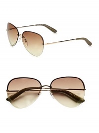 A classically chic style with playful heart etched lenses. Available in rose gold with brown gradient lens. Logo temples100% UV protectionImported A classically chic style with playful heart etched lenses. Available in rose gold with brown gradient lens. Logo temples100% UV protectionImported