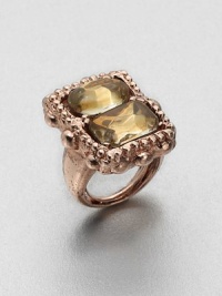 Beautiful faceted stones in an organically-shaped setting. Pewter and brassGlassHand-crafted resinMade in USA Beautiful faceted stones in an organically-shaped setting. Pewter and brassGlassHand-crafted resinMade in USA