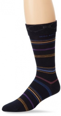 HUGO BOSS Men's Multicolored Strip Dress Sock HUGO BOSS Men's Multicolored Strip Dress Sock