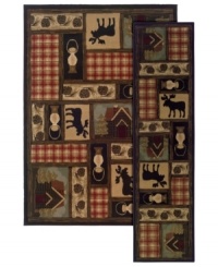 Add a little coziness to your decor with this down-home area rug set, complete with a cabin-chic motif. Crafted of durable polypropylene for years of long-lasting beauty. Add a little coziness to your decor with this down-home area rug set, complete with a cabin-chic motif. Crafted of durable polypropylene for years of long-lasting beauty.