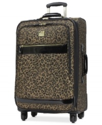 Travel comes full circle! Constructed with four 360º spinner wheels, this fully-stocked case glides right through busy terminals conquering corners, bumps and sudden changes of direction with the ease of a frequent flyer. A lightweight frame reveals a two-compartment packing system with floating divider true versaility, a suiter for wrinkle-free travel, a hanging toiletry organizer, shoe pouch and several zippered pockets. Travel comes full circle! Constructed with four 360º spinner wheels, this fully-stocked case glides right through busy terminals conquering corners, bumps and sudden changes of direction with the ease of a frequent flyer. A lightweight frame reveals a two-compartment packing system with floating divider true versaility, a suiter for wrinkle-free travel, a hanging toiletry organizer, shoe pouch and several zippered pockets.