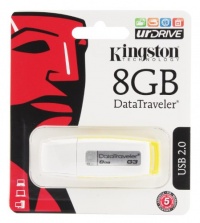 Kingston DataTraveler 8 GB High-Speed USB Flash Drive DTIG3/8GBZ, White and Yellow Kingston DataTraveler 8 GB High-Speed USB Flash Drive DTIG3/8GBZ, White and Yellow