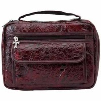Embassy Alligator Embossed Burgundy Genuine Leather Bible Cover Embassy Alligator Embossed Burgundy Genuine Leather Bible Cover