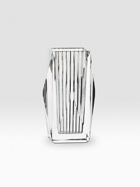 A lustrous, diamond-cut shape and interior ruffle cuts catch every ray of light in handcrafted, full-lead crystal. From the Louxor Collection 2W X 4¾H X 2D Hand wash Handmade in France 