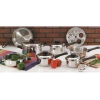 Maxam KT17 17-Piece 9-Element Surgical-Stainless-Steel Waterless Cookware Set Maxam KT17 17-Piece 9-Element Surgical-Stainless-Steel Waterless Cookware Set