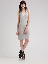 Too chic to sleep in, this cozy, soft shirt dress extends to the knee. V-neck Mini patch pocket Racerback About 33¼ from shoulder to hem Rayon; hand wash Made in USA Too chic to sleep in, this cozy, soft shirt dress extends to the knee. V-neck Mini patch pocket Racerback About 33¼ from shoulder to hem Rayon; hand wash Made in USA