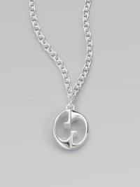 From the Gucci 1973 Collection. A simply chic design with an iconic GG pendant on a sleek link chain. Sterling silverLength, about 19½ to 21½ adjustablePendant size, about ¾Lobster clasp closureMade in Italy