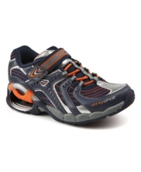 Launch into action with new Slingshot sneakers by stride rite! He'll run faster and jump higher with super energy return Slingshot technology in the heel and enhanced cushioning in the footbed to keep active feet comfortable. Dual hook-and-loop closures allow for quick and easy on/off so nothing will slow him down! Launch into action with new Slingshot sneakers by stride rite! He'll run faster and jump higher with super energy return Slingshot technology in the heel and enhanced cushioning in the footbed to keep active feet comfortable. Dual hook-and-loop closures allow for quick and easy on/off so nothing will slow him down!