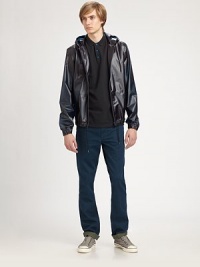 Classic, straight-leg silhouette exudes instant cool accented by contrasting cuff detail for a pop of color.Five-pocket stylebullet text here Inseam, about 3399% cotton/1% elastaneMachine washImported Classic, straight-leg silhouette exudes instant cool accented by contrasting cuff detail for a pop of color.Five-pocket stylebullet text here Inseam, about 3399% cotton/1% elastaneMachine washImported