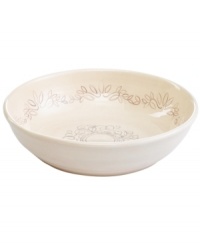 Homegrown style. An organic shape and engraved florals give the Espana Antica serving bowl a handcrafted feel that suits country settings. From the Tabletops Unlimited dinnerware collection. Homegrown style. An organic shape and engraved florals give the Espana Antica serving bowl a handcrafted feel that suits country settings. From the Tabletops Unlimited dinnerware collection.