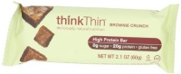 thinkThin Brownie Crunch, Gluten Free, 2.1-Ounce Bars (Pack of 10) thinkThin Brownie Crunch, Gluten Free, 2.1-Ounce Bars (Pack of 10)