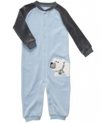 Carter's Polar Bear Snap-Up Velour Jumpsuit Carter's Polar Bear Snap-Up Velour Jumpsuit