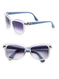 Iconic signature cable is subtly wrapped around the temples of this rectangular frame for a look of understated sophistication. Available in aqua chalce fade with double smoke gradient lens, green diopside with double smoke gradient lens or havana tortoise with brown-tan gradient lens. Cable accented temples100% UV protectionImported Iconic signature cable is subtly wrapped around the temples of this rectangular frame for a look of understated sophistication. Available in aqua chalce fade with double smoke gradient lens, green diopside with double smoke gradient lens or havana tortoise with brown-tan gradient lens. Cable accented temples100% UV protectionImported
