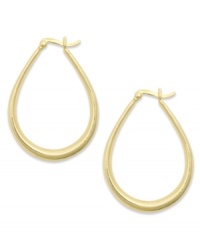 Classic chic. Every girl needs a polished pair of hoops like this traditional Giani Bernini style. Crafted in 24k gold over sterling silver. Approximate diameter: 1-1/4 inches.