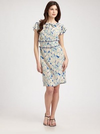 Romantic ruffles add a dose of elegant style to this sophisticated style with a timeless silhouette.Self-tie detail at necklineShort sleevesRuffle detailsBack zipperAbout 37 from shoulder to hemSilkDry cleanImported Model shown is 5'10 (177cm) wearing US size 4. OUR FIT MODEL RECOMMENDS ordering true size. Romantic ruffles add a dose of elegant style to this sophisticated style with a timeless silhouette.Self-tie detail at necklineShort sleevesRuffle detailsBack zipperAbout 37 from shoulder to hemSilkDry cleanImported Model shown is 5'10 (177cm) wearing US size 4. OUR FIT MODEL RECOMMENDS ordering true size.