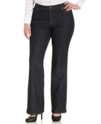 MICHAEL Michael Kors' plus size boot cut jeans are definite must-haves for modern and versatile style. MICHAEL Michael Kors' plus size boot cut jeans are definite must-haves for modern and versatile style.