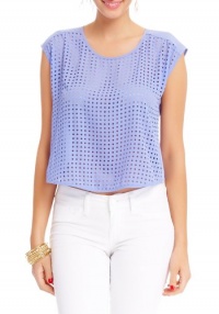 2B Rachel Laser Cut Crop Top 2B Rachel Laser Cut Crop Top