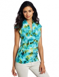 Kenneth Cole Women's Watercolor Ikat Print Top Kenneth Cole Women's Watercolor Ikat Print Top